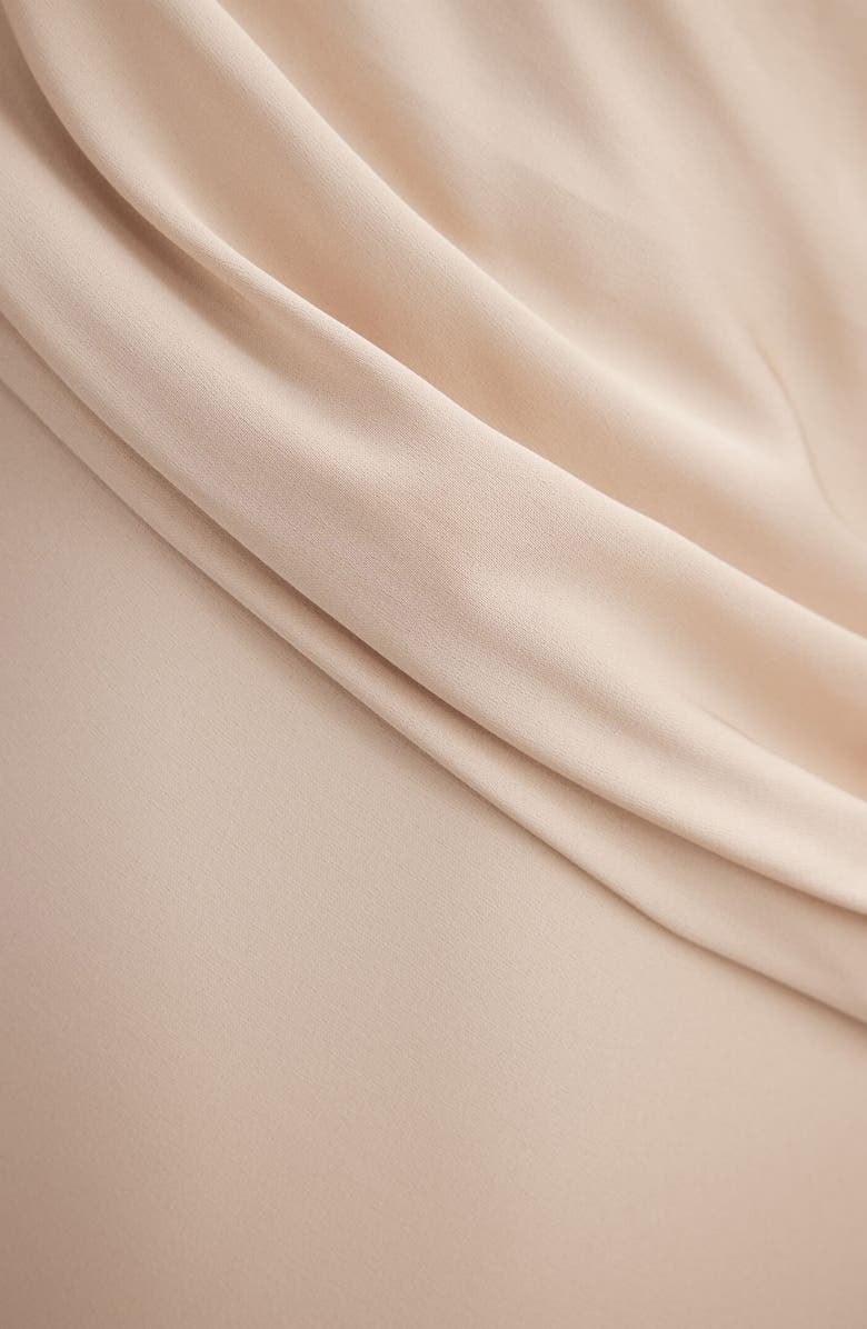 Ever New Diane Drape Halter Gown, Alternate, color, Champagne