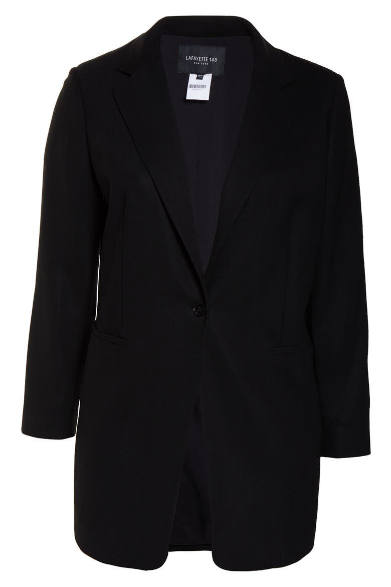 Beau Stretch Wool Blazer, Alternate, color, BLACK