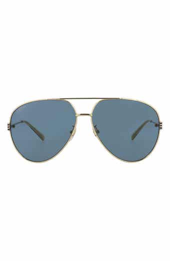 Gucci 62mm Aviator Sunglasses