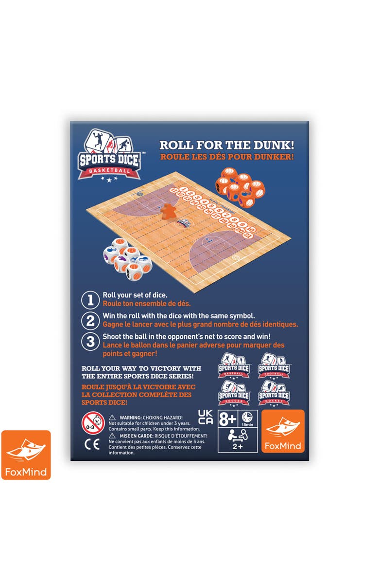 FoxMind Games Sports Dice Basketball Fun Family Game, Alternate, color, Multicolored
