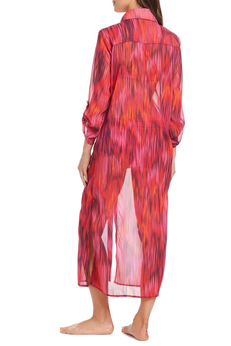 Long Shirt Cover-Up, Alternate, color, FIESTA PINK