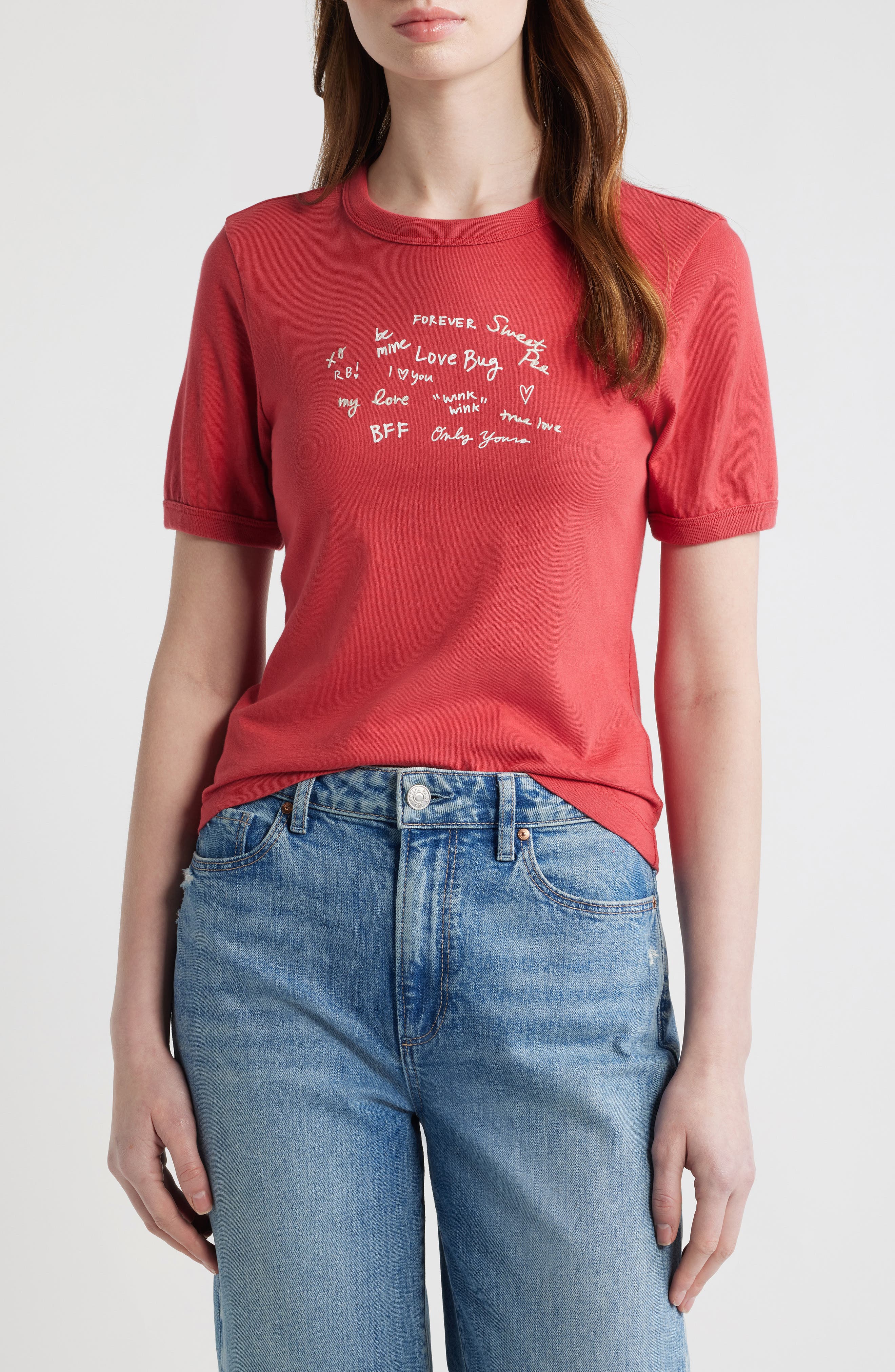 Sweetheart Phrases Mica Cotton Graphic T-Shirt