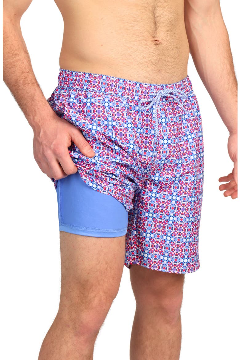 Kaleidoscope Print Swim Trunks, Alternate, color, MULTI