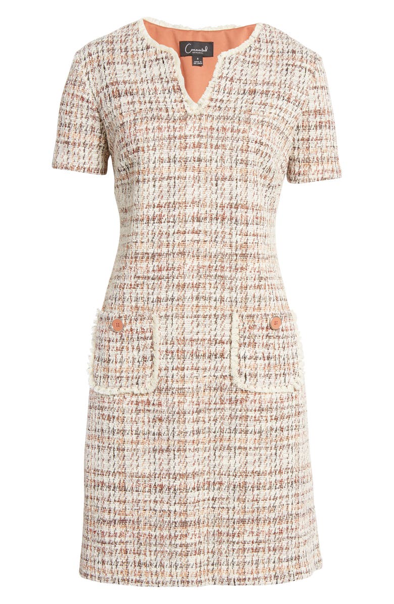 Connected Apparel Tweed Pocket Detail Dress, Alternate, color,