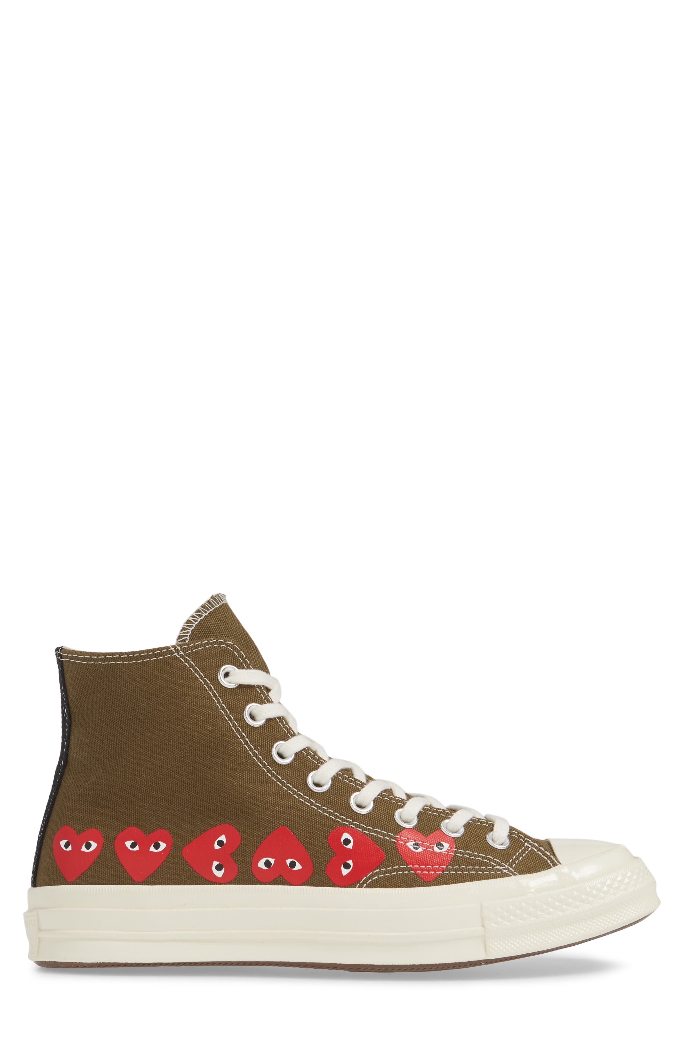 Comme des Garçons PLAY x Converse Chuck Taylor<sup>®</sup> High Top Sneaker, Alternate, color, 