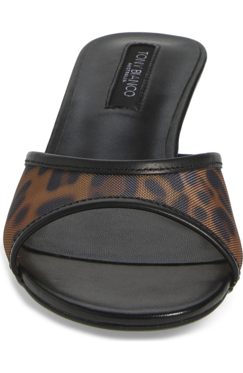 Tony Bianco Pru Kitten Heel Slide Sandal, Alternate, color, Leopard Nylon