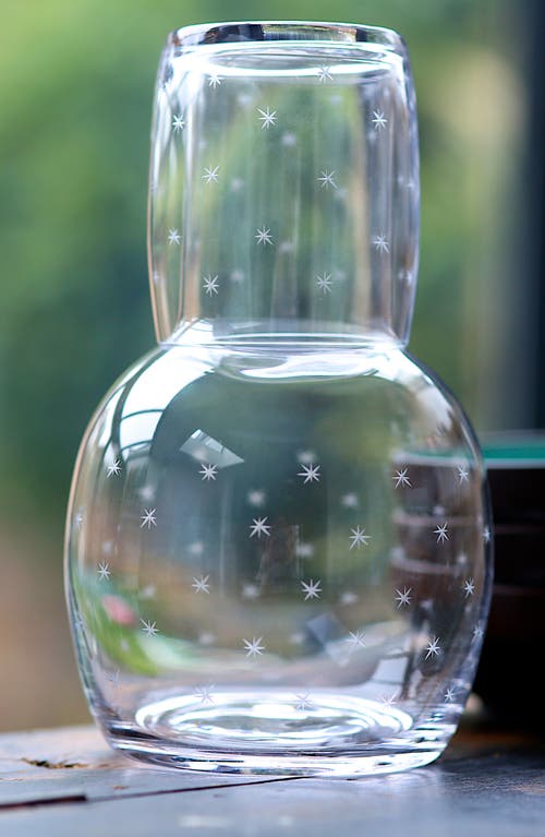 The Vintage List Star Carafe & Glass In Transparent