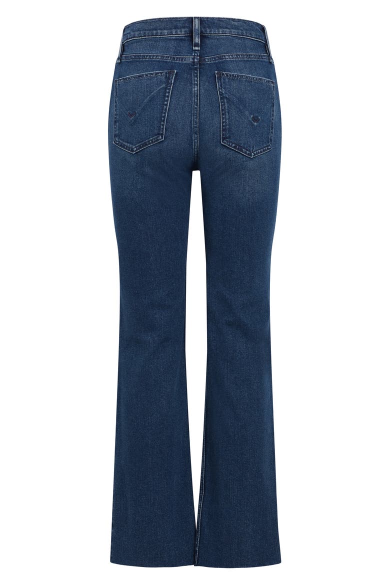 Remi Raw Hem High Waist Crop Straight Leg Jeans, Alternate, color, DEEP DIVE