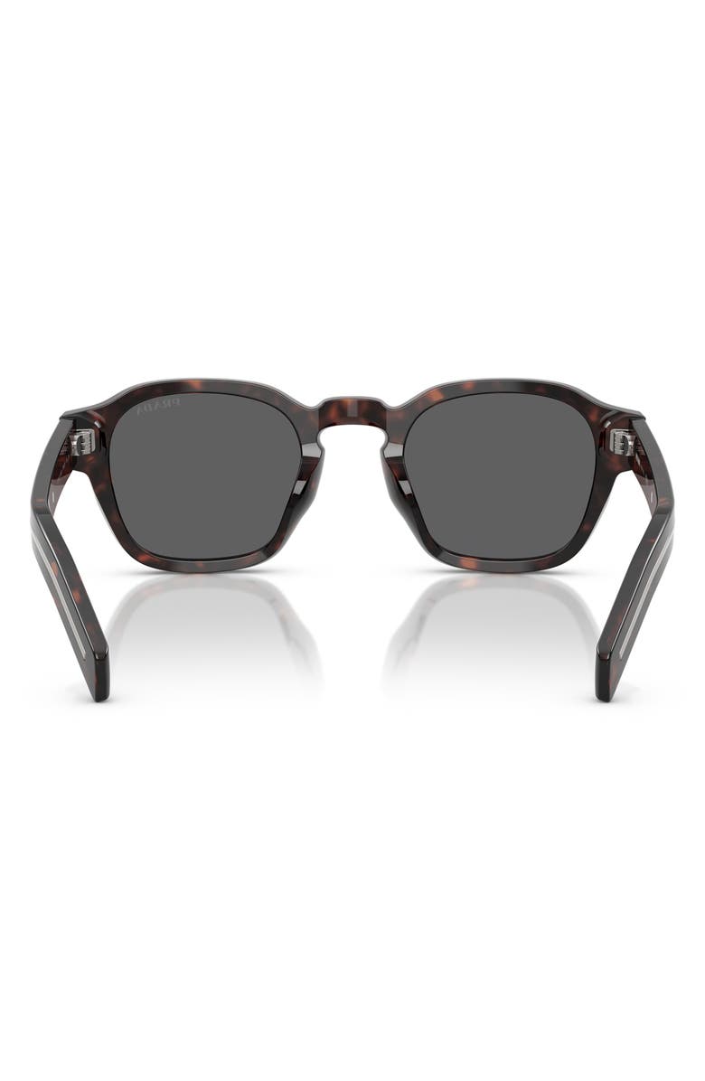 Prada 49mm Round Phantos Sunglasses, Alternate, color, Dark Grey