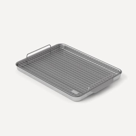 Stainless Steel Half Sheet Pan - Oven & BBQ - With rack