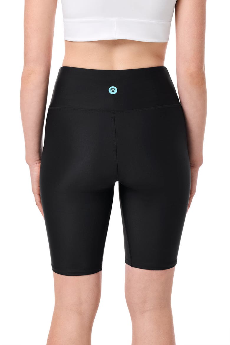 Women's Ocean Sculpt High Rise Swim Shorts, UPF 50+ Sun Protection, Alternate, color, Black