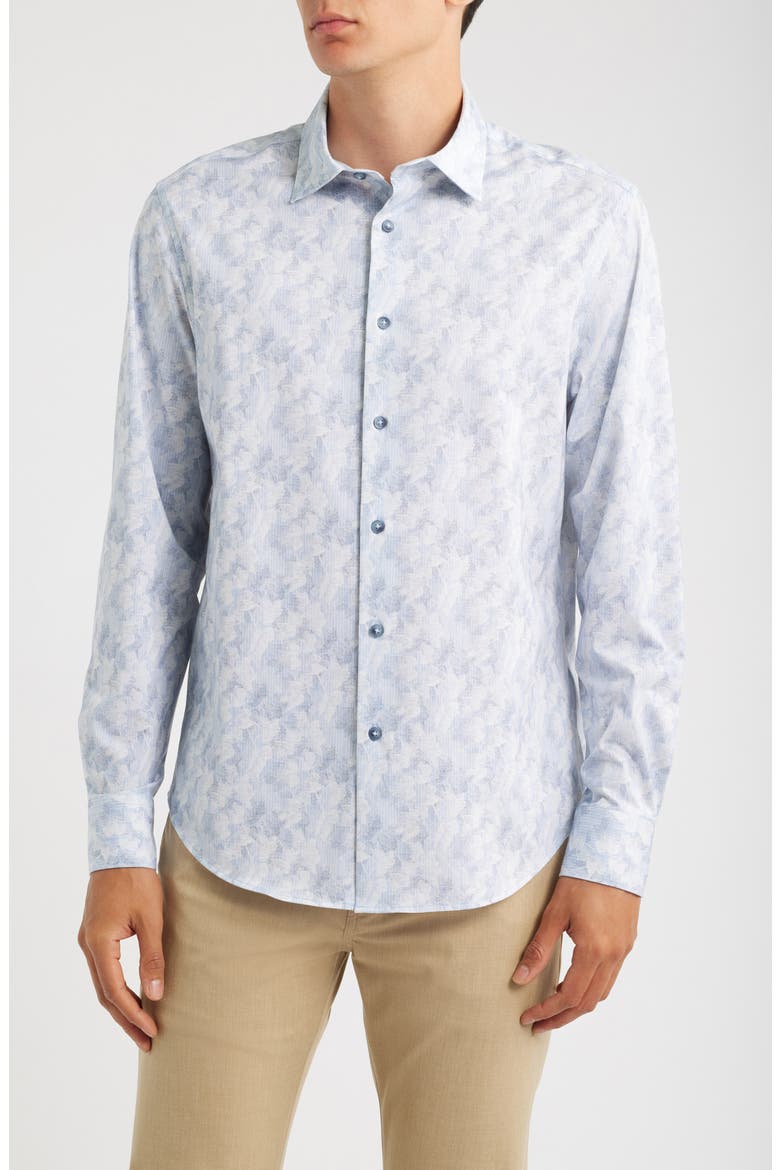 James OoohCotton Stretch Shirt, Main, color, AIR BLUE