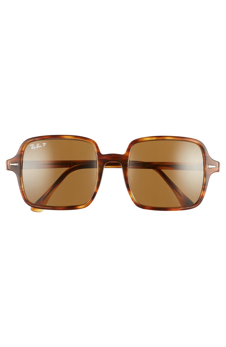 Ray-Ban 53mm Polarized Square Sunglasses, Alternate, color,