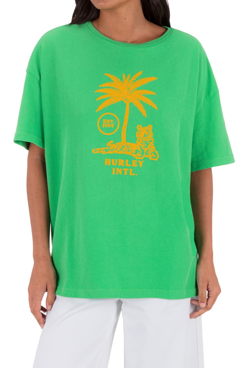 Ex Libris Boyfriend Tee, Main, color, ISLAND GREEN