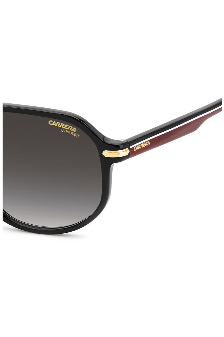 59mm Gradient Navigator Sunglasses, Alternate, color, BLACK RED/ DARK GREY SF