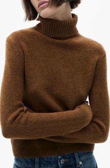 Magenta Mineral Wash Sweater Vest with Turtleneck