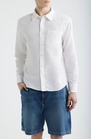 Corridor Solid Linen & Cotton Button-Up Shirt