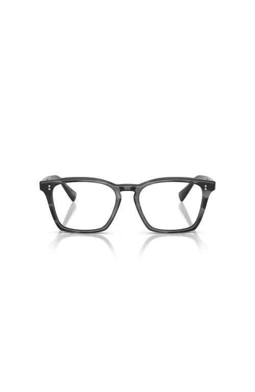 Oliver Peoples 52mm Rectangle Optical Glasses In Black