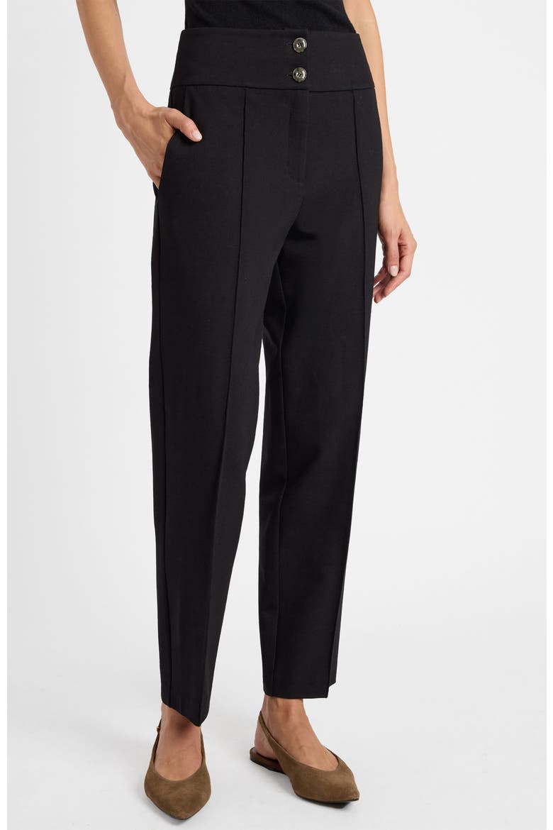 Tania Slim Pant in Stretch Punto Milano, Alternate, color, Onyx