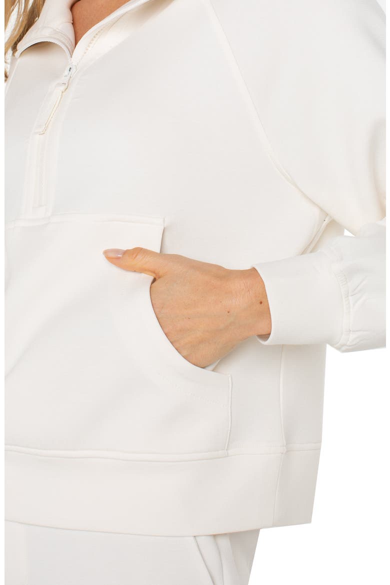 Athletic Quarter Zip Sweatshirt, Alternate, color, WHITE CLOUD