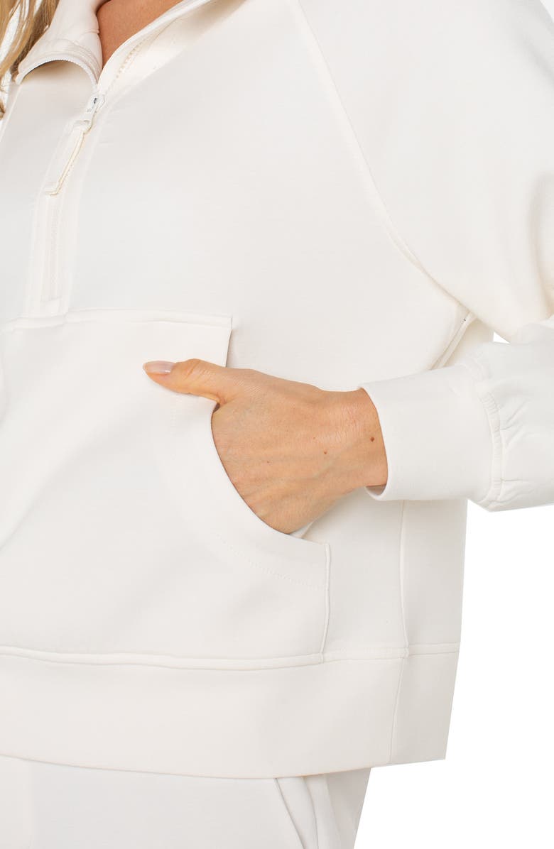 Liverpool Los Angeles Athletic Quarter Zip Sweatshirt, Alternate, color, White Cloud