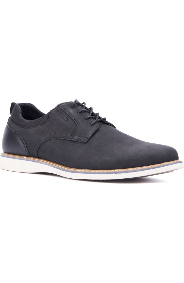 RESERVE FOOTWEAR Vertigo Faux Leather Derby, Main, color, Black