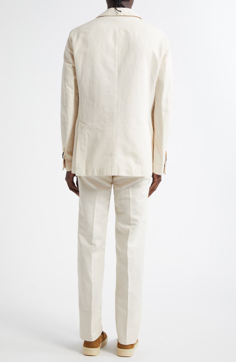 Massimo Alba Cotton & Linen Suit, Alternate, color, Panna