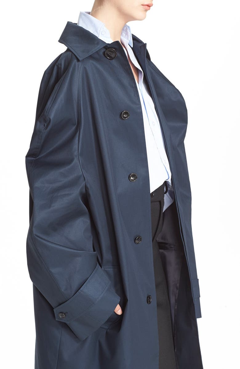 VETEMENTS Oversize Cotton Twill Trench Coat, Alternate, color, 