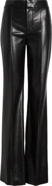 Alice + Olivia Dylan High Waist Flare Faux Leather Pants