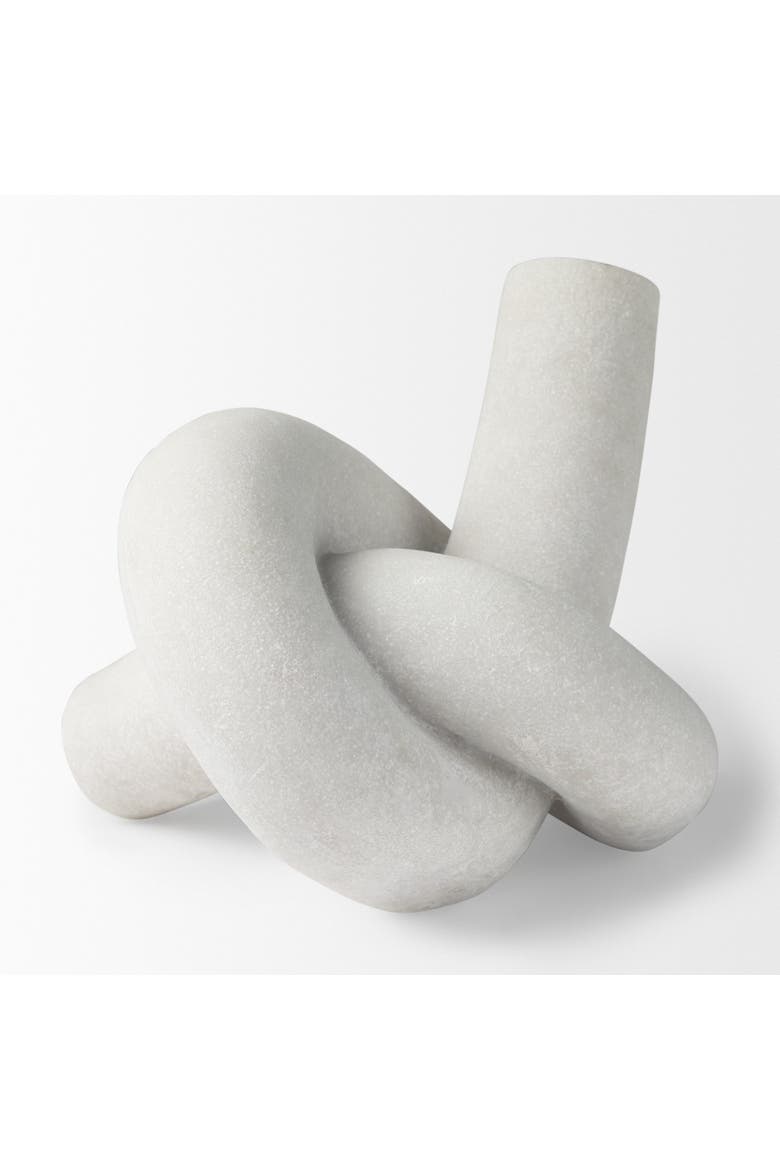 Otto Resin Knot Sculpture Decorative Object, Alternate, color, White