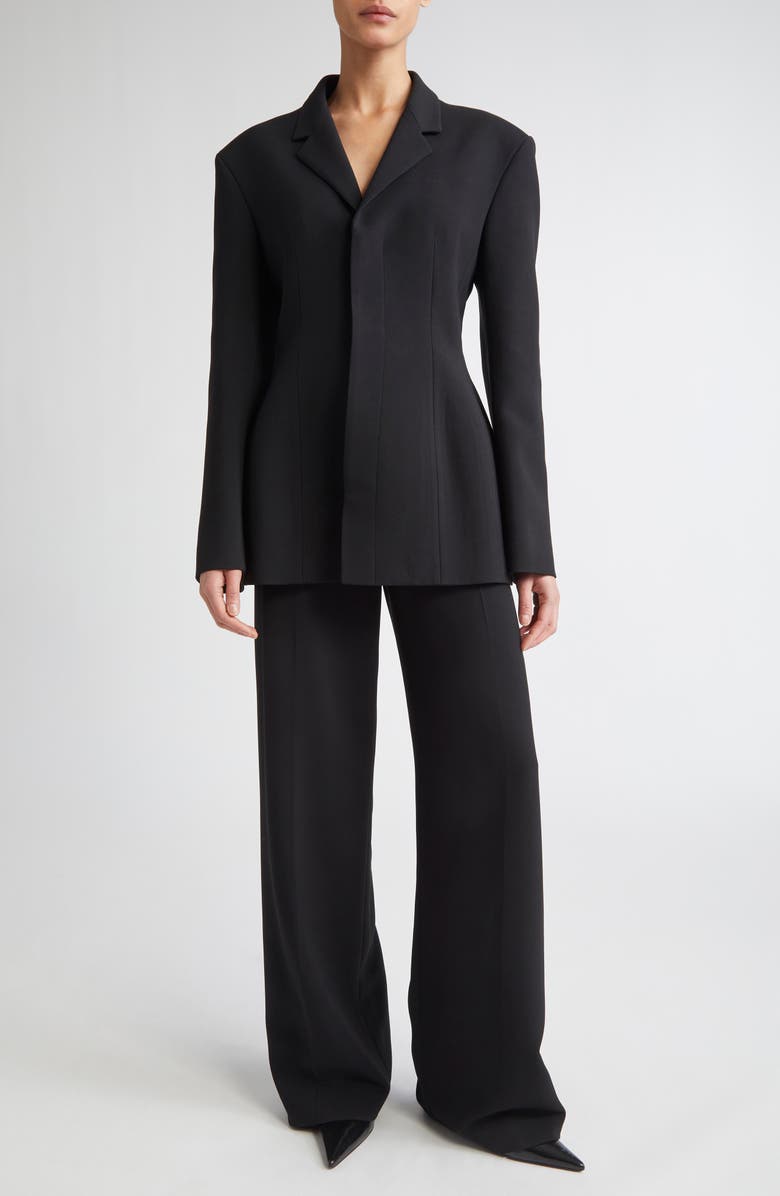 FFORME Dakota Molded Bonded Crepe Blazer, Alternate, color, Black