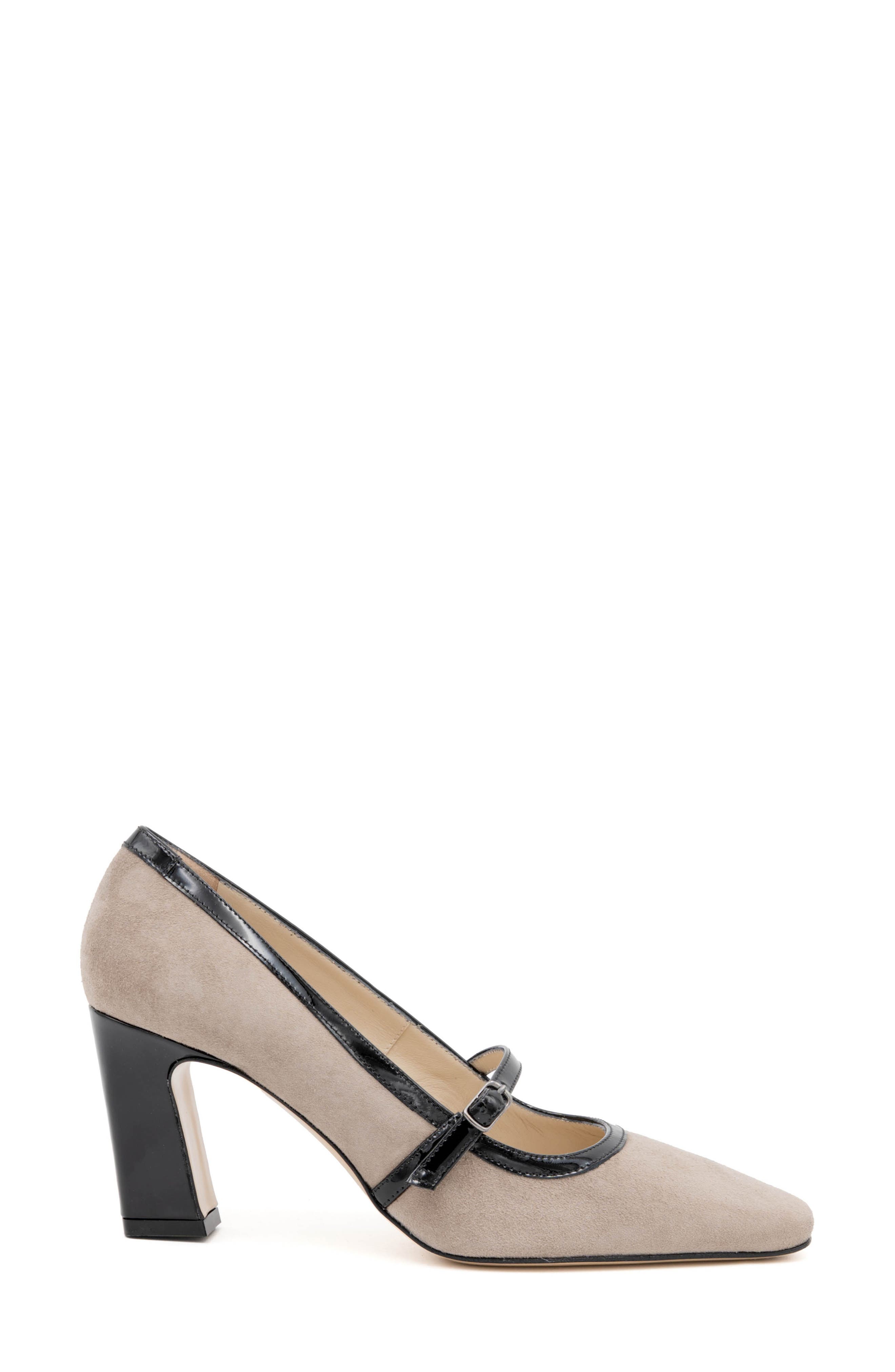 Flavio Mary Jane Pump, Alternate, color, OAT CASHMERE BLACK VERNICE