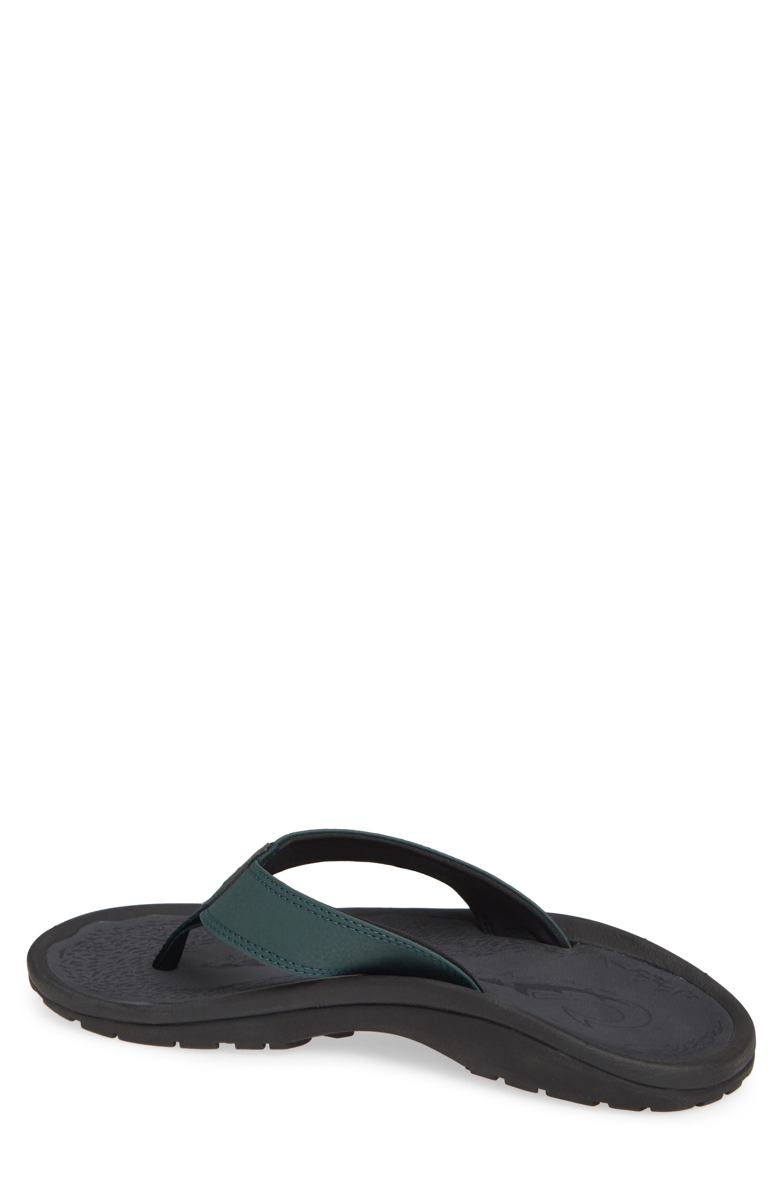 OluKai Ohana Flip Flop, Alternate, color, Deep Green/Dk Shadow