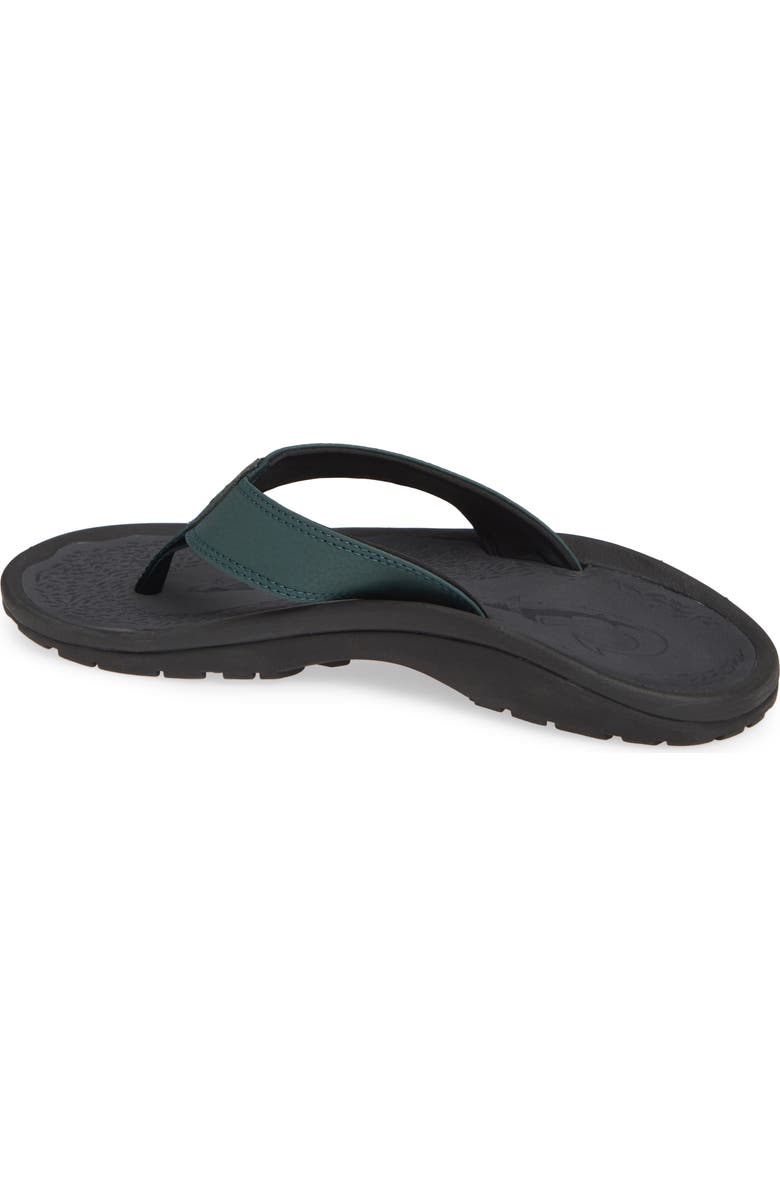 OluKai Ohana Flip Flop, Alternate, color, Deep Green/Dk Shadow