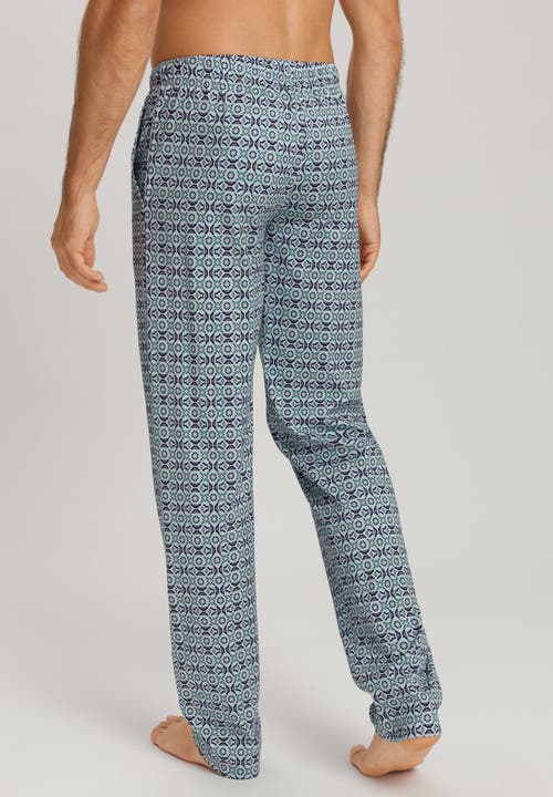 Hanro Night And Day Cotton Drawstring Pajama Pants In Tinted Mosaic