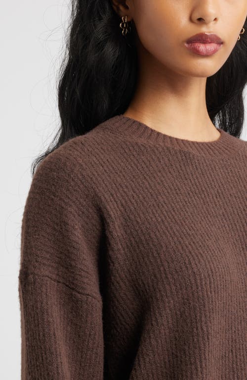 Bp. Fuzzy Oversize Sweater In Brown