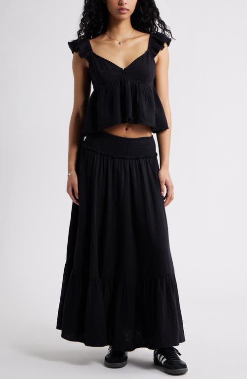 Bp. Cotton Gauze Tiered Maxi Skirt