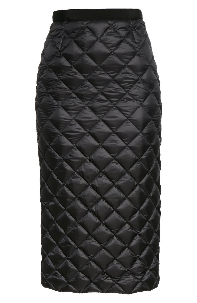 Moncler Quilted Down Midi Skirt, Alternate, color, 