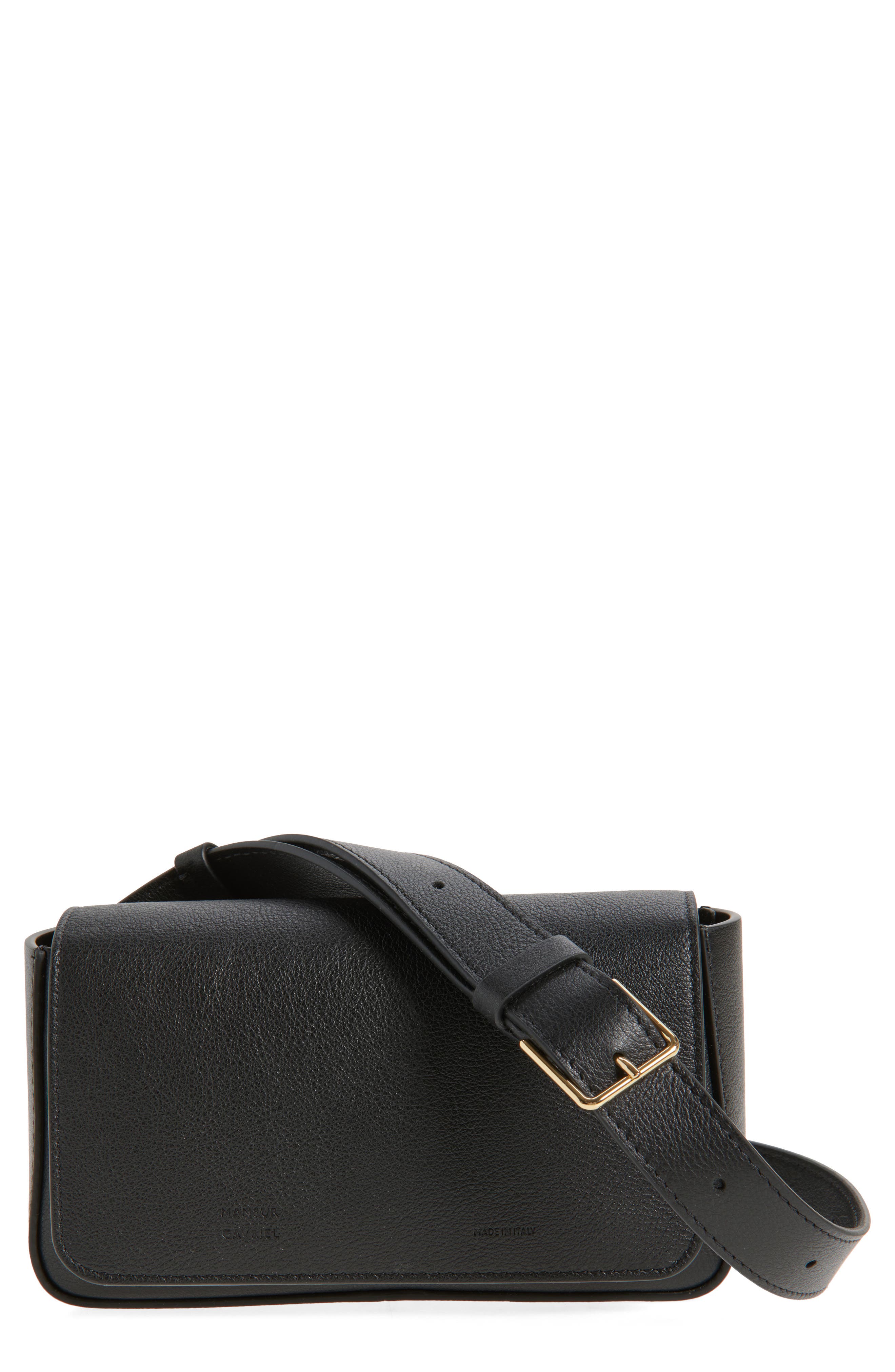 Mansur Gavriel Box Sling Crossbody Bag, Main, color, Black