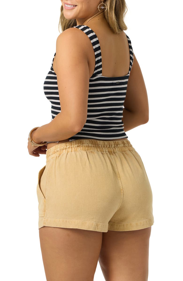 O'Neill Vanessa Stripe Rib Tank, Alternate, color, Black