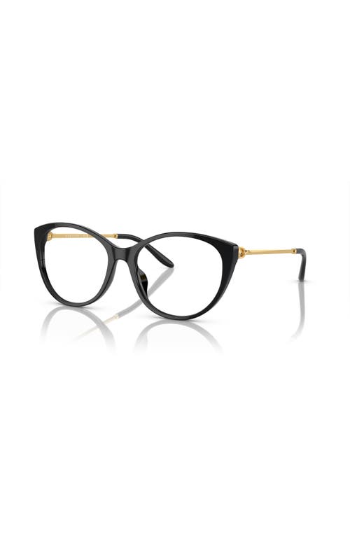 Ralph Lauren 53mm Cat Eye Optical Glasses In Black