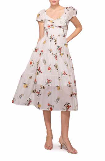 Ditsy Print Midi Dress