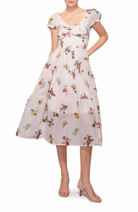 Ditsy Print Midi Dress