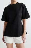 DL1961 Cotton Jersey Peplum Girlfriend T-Shirt