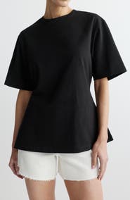 DL1961 Cotton Jersey Peplum Girlfriend T-Shirt