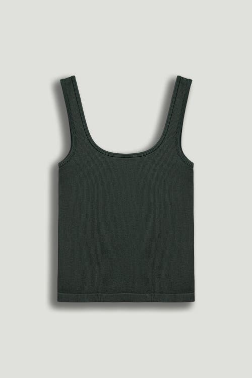 Nocturne Printed Sleeveless Crop Top In Green