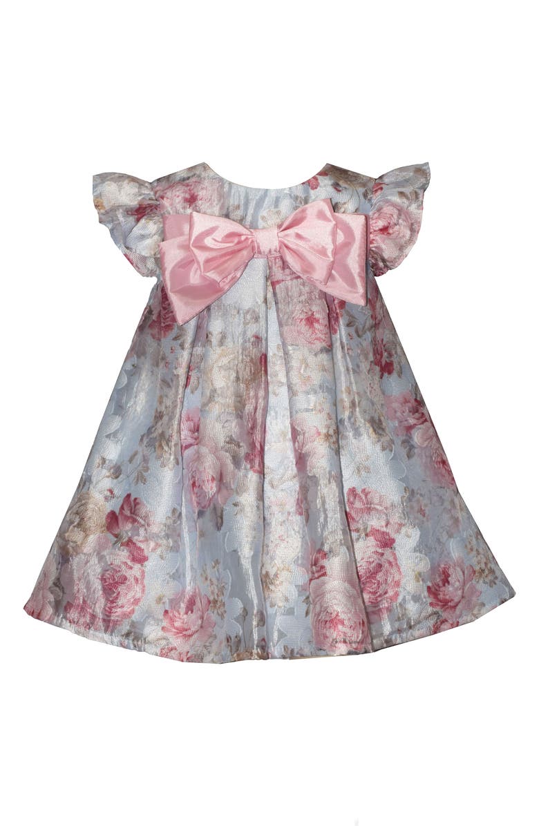 Iris & Ivy Bow Trapeze Dress, Main, color, Blue