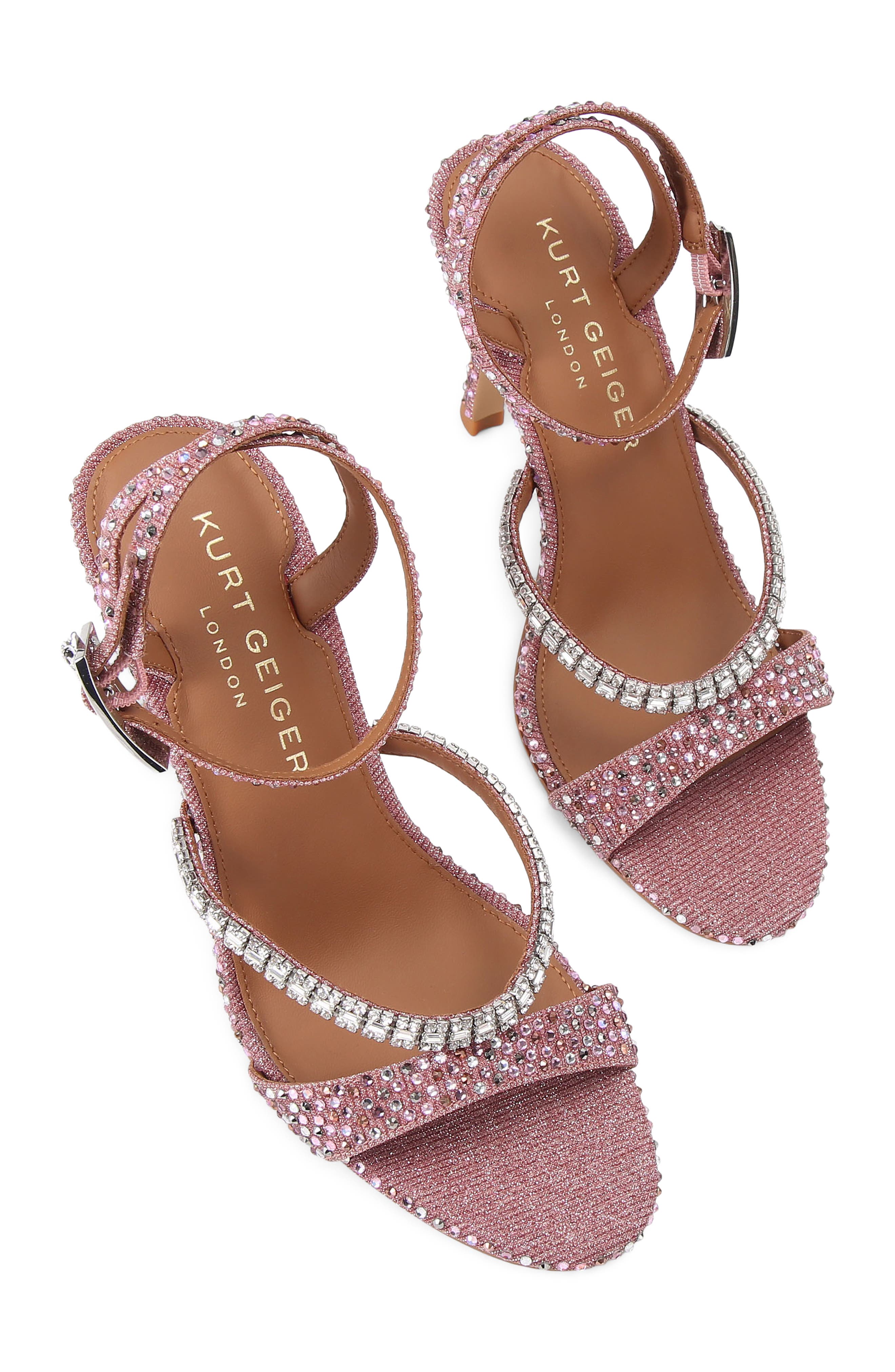 Crystal Ankle Strap Sandal, Alternate, color, PINK