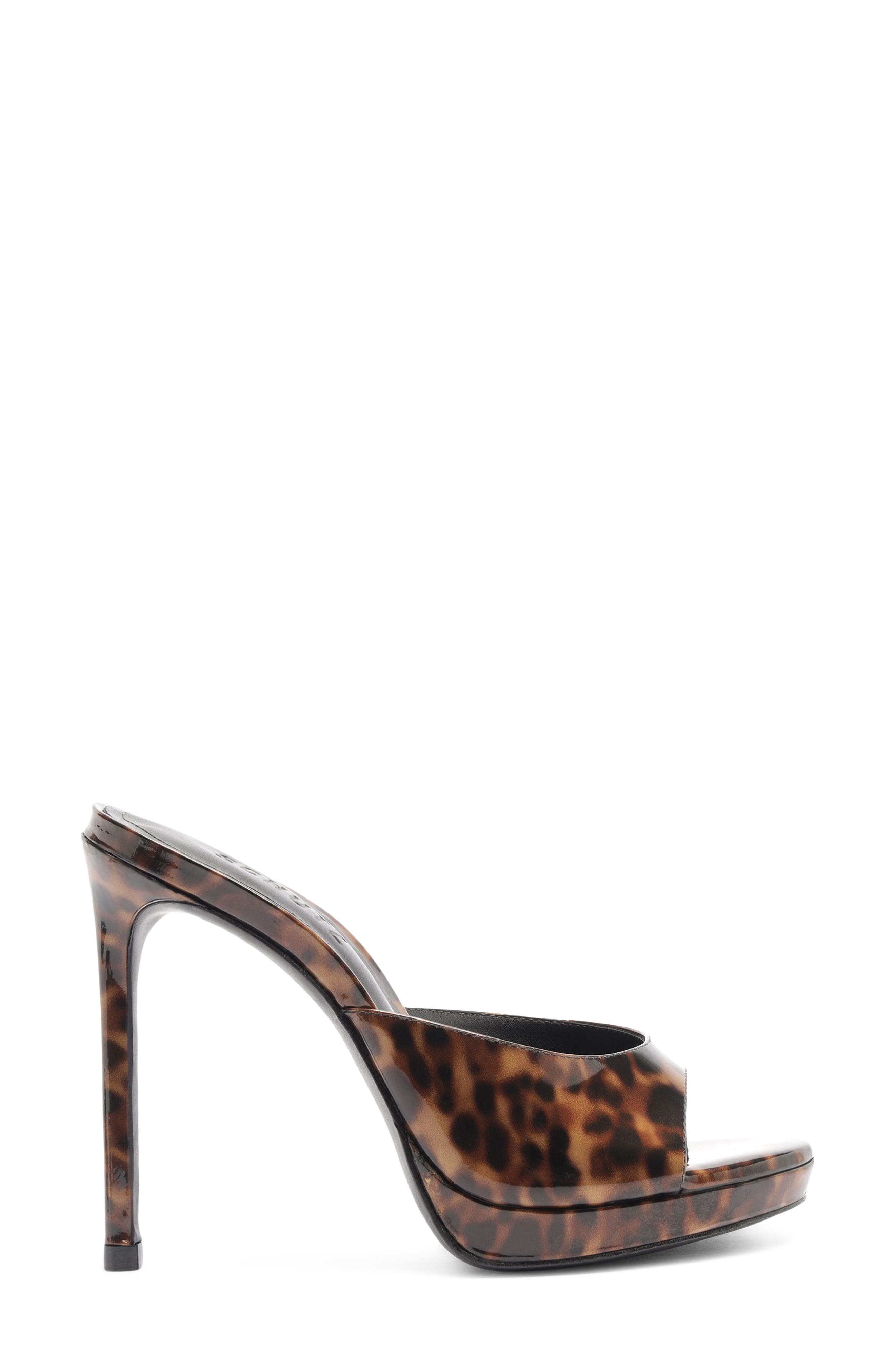 Sally Platform Leather Sandal, Alternate, color, BROWN