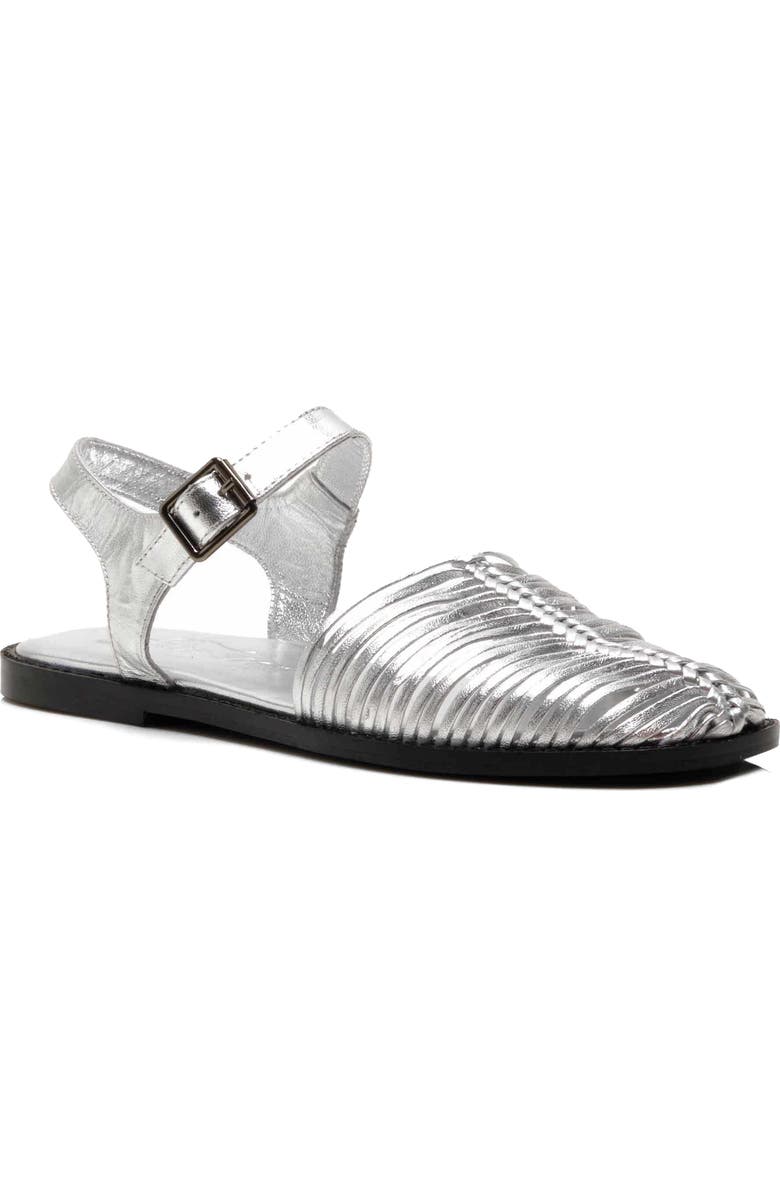 Free People Frankie Fisherman Sandal, Main, color, Chrome Metallic